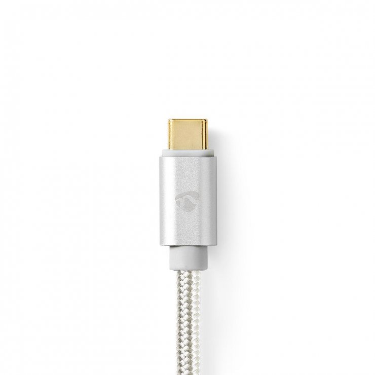 Imagine Cablu USB 3.2 type C la HDMI 4K60Hz T-T 2m brodat Alb, Nedis CCTB64655AL20
